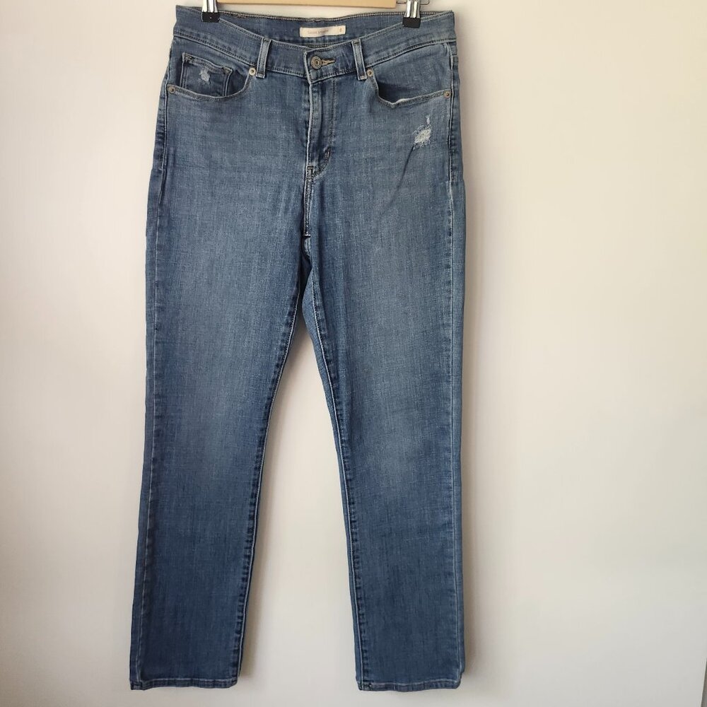 Levi’s Classic Straight Jeans Women’s 6 W28 L30 Light Wash Stretch Denim